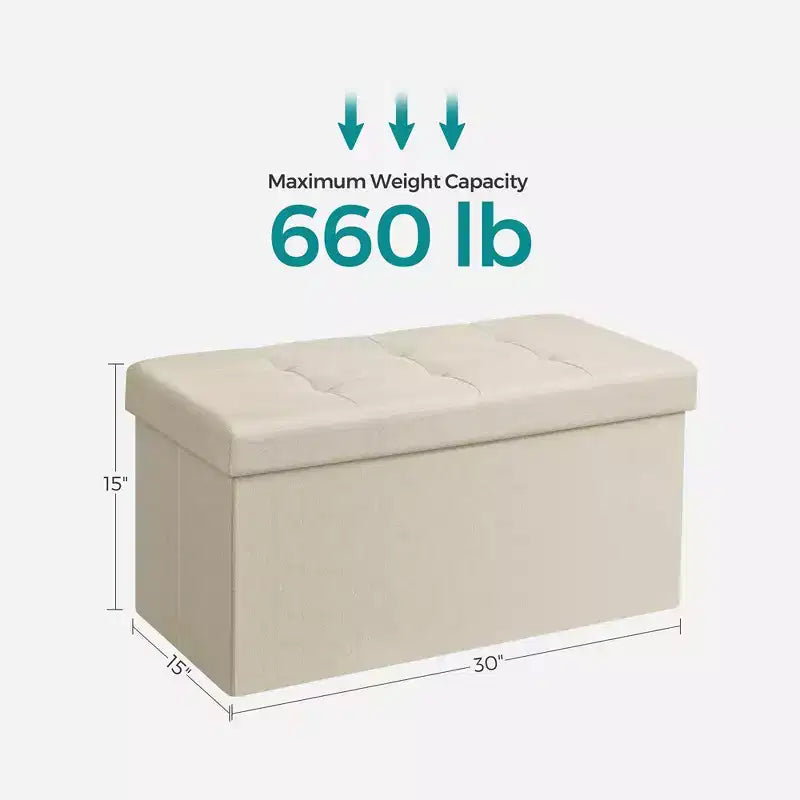 Storage Ottoman Bench, 76.2 cm Wide
