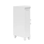 Freestanding Wooden Corner Floor Cabinet with Tempered Glass Door