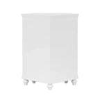 Freestanding Wooden Corner Floor Cabinet with Tempered Glass Door