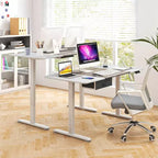Electric Height Adjustable Standing Desk with USB Port, 139.7 × 71.1 cm