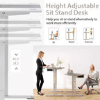 Electric Height Adjustable Standing Desk with USB Port, 139.7 × 71.1 cm