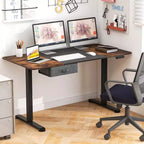 Electric Height Adjustable Standing Desk with USB Port, 139.7 × 71.1 cm
