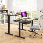 Electric Height Adjustable Standing Desk with USB Port, 139.7 × 71.1 cm