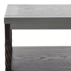 Pine Wood Media Console with Wicker Drawer Fronts and Pewter Frame