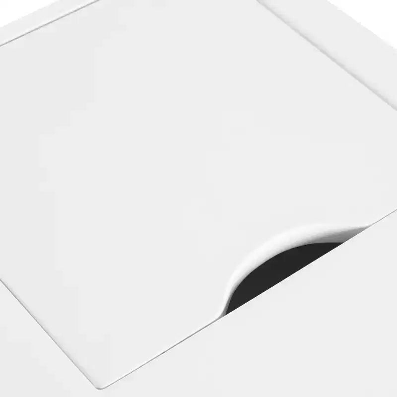White Writing Desk with Drawer, Iron and MDF
