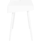 White Writing Desk with Drawer, Iron and MDF