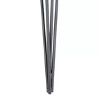 White Lacquer Top Side Table with Black Iron Hairpin Legs