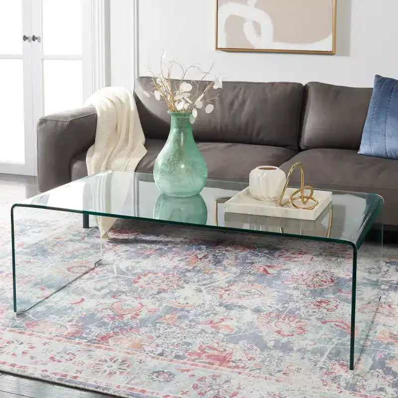 Clear Tempered Glass Coffee Table