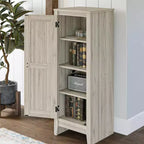 Rustic Storage Cabinet with 4 Shelves
