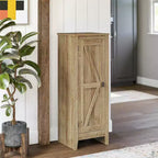 Rustic Storage Cabinet with 4 Shelves