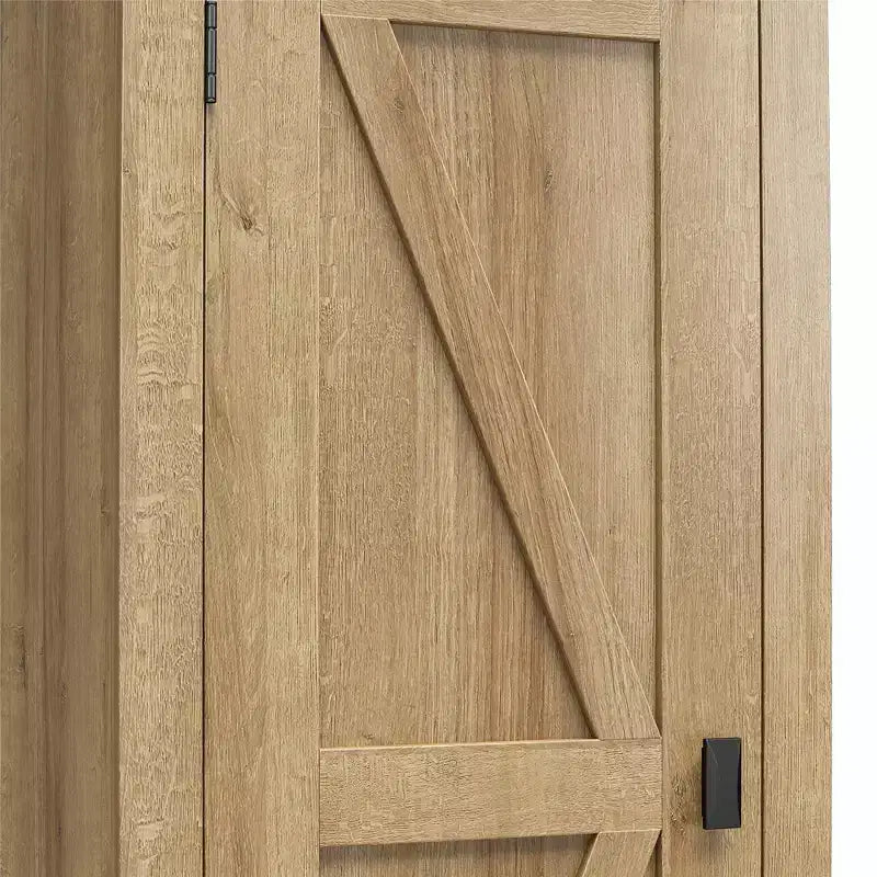 Rustic Storage Cabinet with 4 Shelves