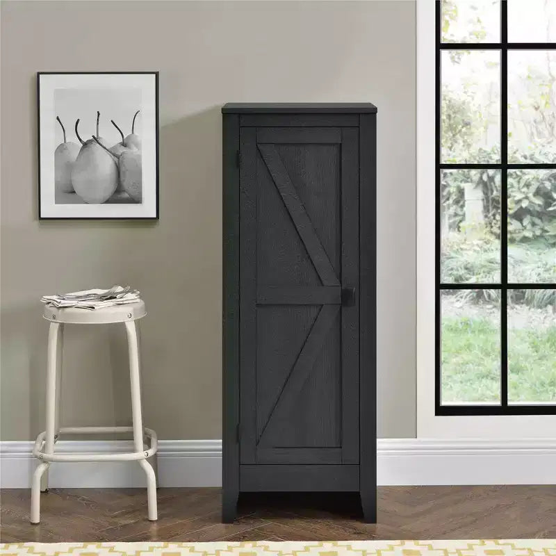 Rustic Storage Cabinet with 4 Shelves