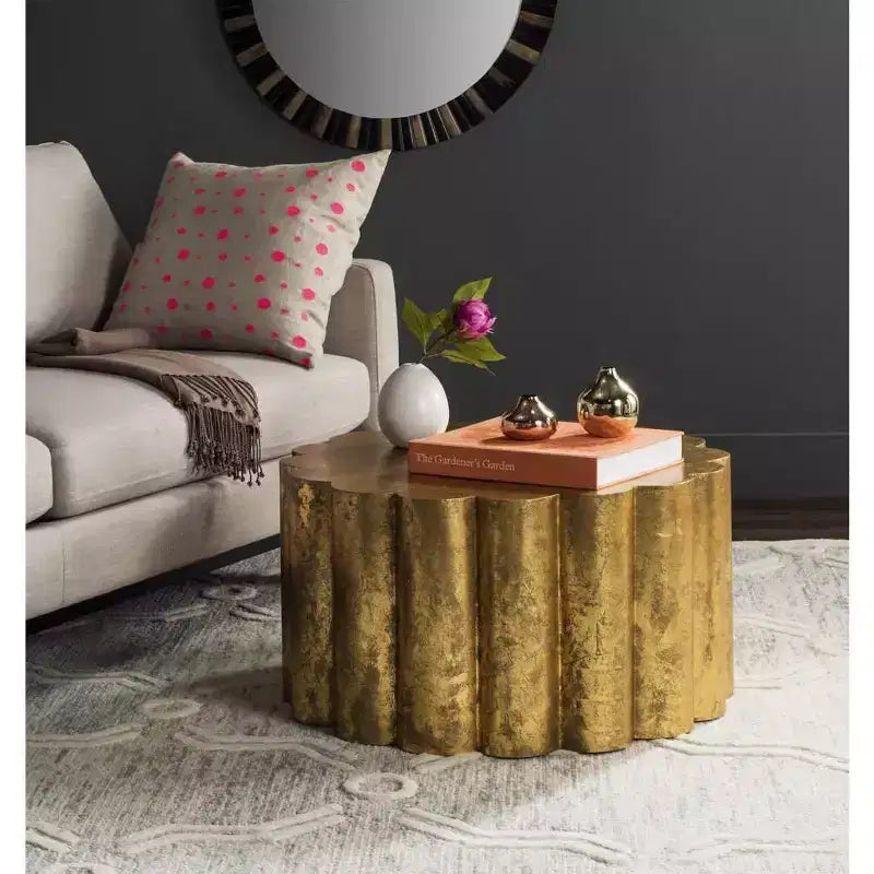 Gold Foil Iron Coffee Table