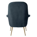 Dusty Rose Velvet Arm Chair with Gold Metal Legs