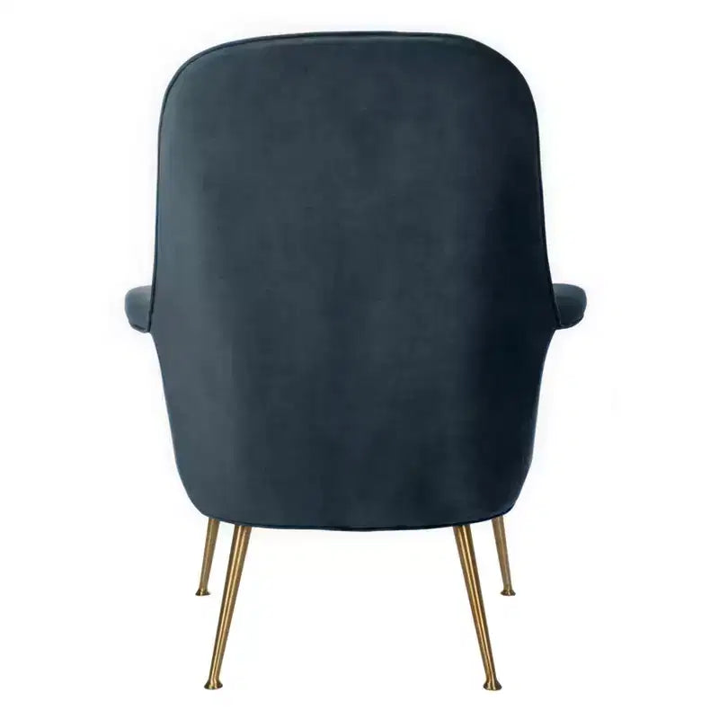 Dusty Rose Velvet Arm Chair with Gold Metal Legs