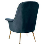 Dusty Rose Velvet Arm Chair with Gold Metal Legs