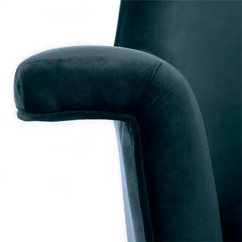 Dusty Rose Velvet Arm Chair with Gold Metal Legs