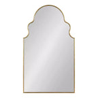 Black Moroccan Arch Wall Mirror with Scalloped Top