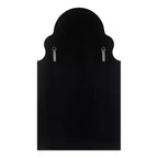 Black Moroccan Arch Wall Mirror with Scalloped Top