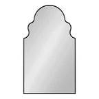 Black Moroccan Arch Wall Mirror with Scalloped Top