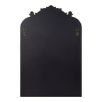 Black Beveled Frameless Arch Wall Mirror