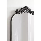 Black Beveled Frameless Arch Wall Mirror