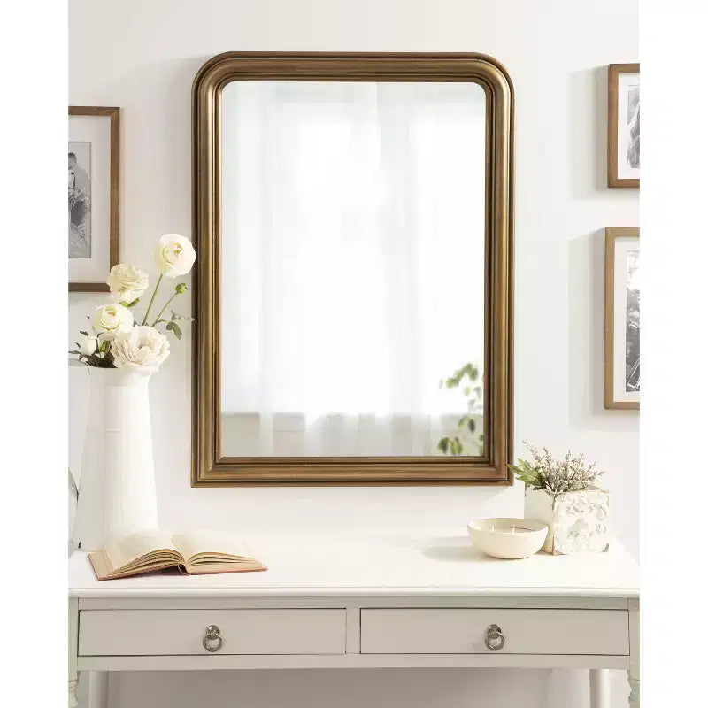 Black Radius Arch Wall Mirror