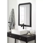 Black Radius Arch Wall Mirror