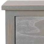 Ash Grey Nightstand with Storage Drawer and Open Shelf