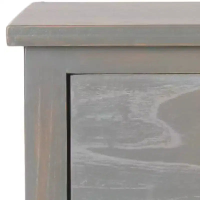Ash Grey Nightstand with Storage Drawer and Open Shelf