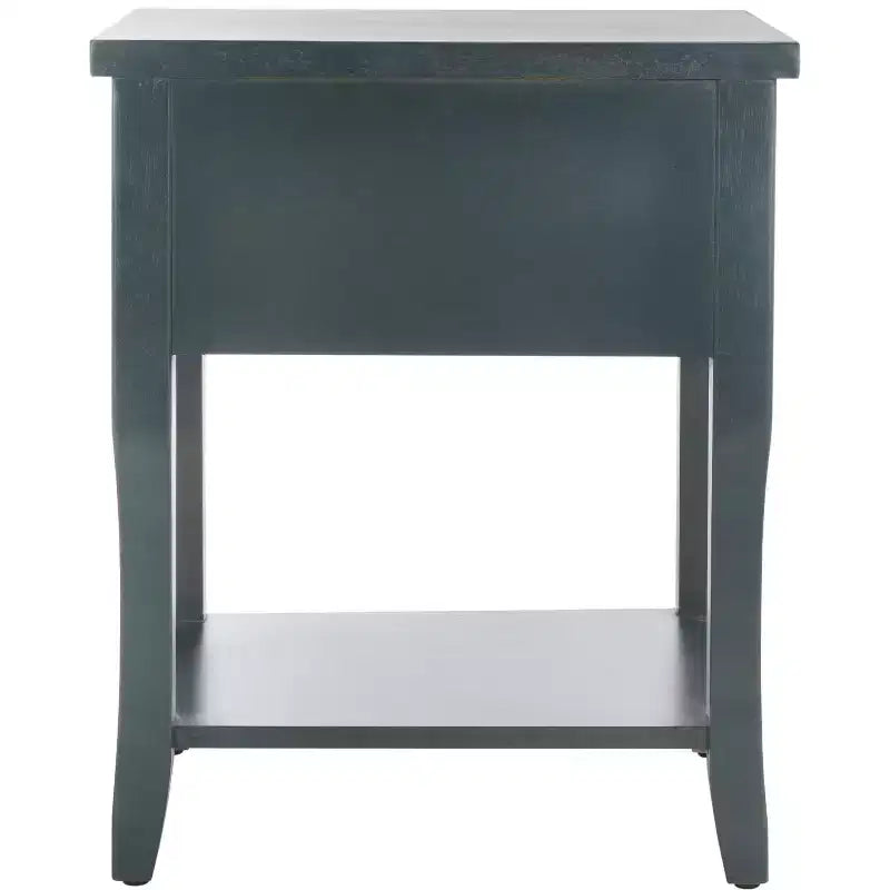 Ash Grey Nightstand with Storage Drawer and Open Shelf