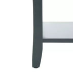 Ash Grey Nightstand with Storage Drawer and Open Shelf