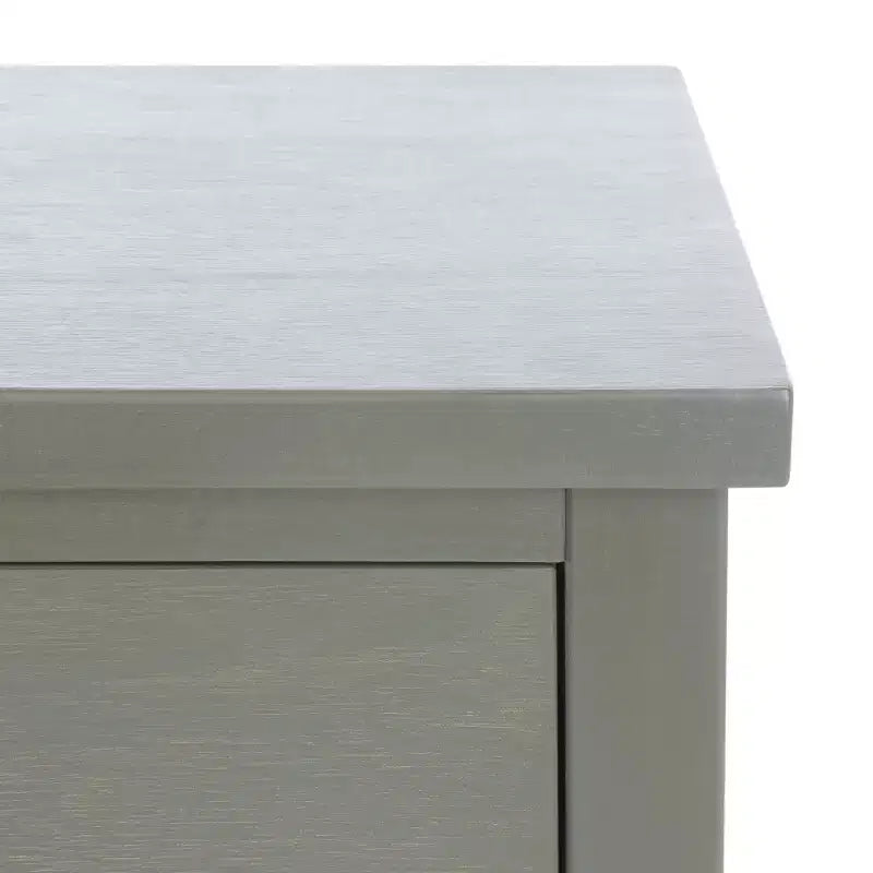 Ash Grey Nightstand with Storage Drawer and Open Shelf