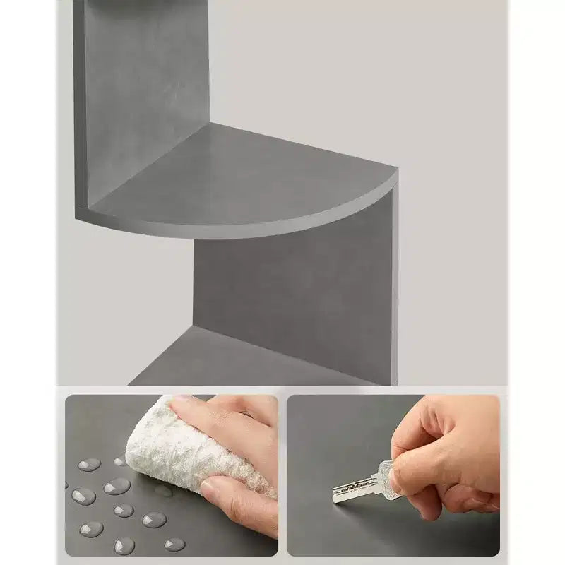 5-Tier Floating Corner Wall Shelf