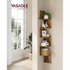 5-Tier Floating Corner Wall Shelf