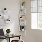 5-Tier Floating Corner Wall Shelf