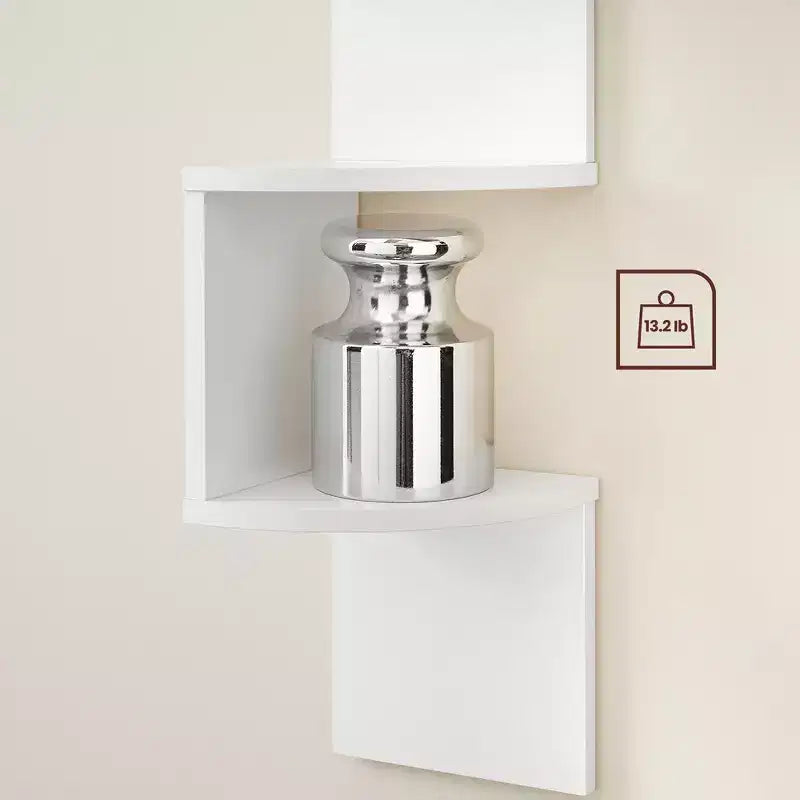5-Tier Floating Corner Wall Shelf