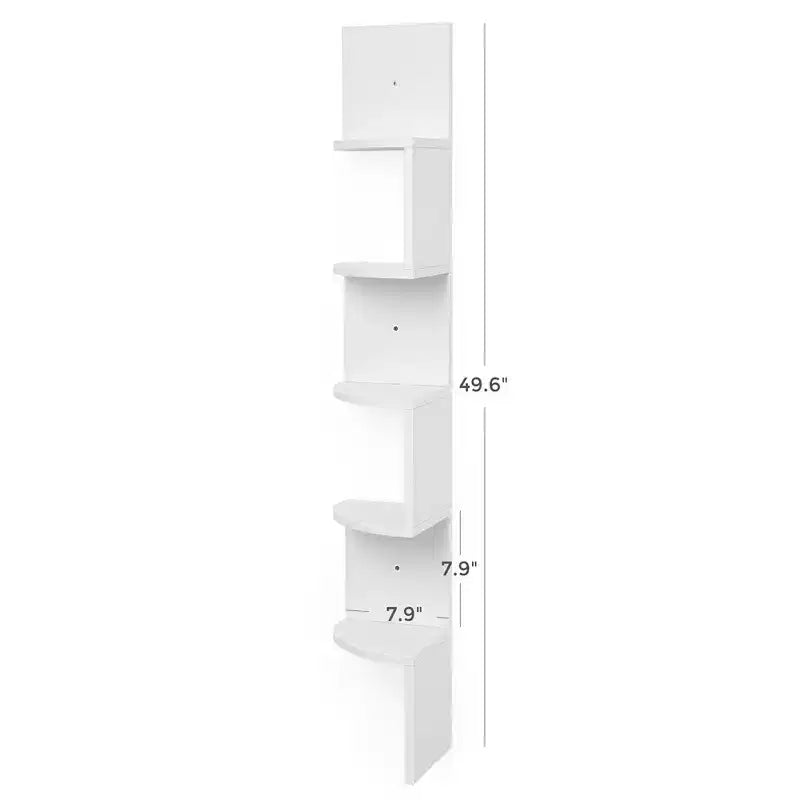 5-Tier Floating Corner Wall Shelf