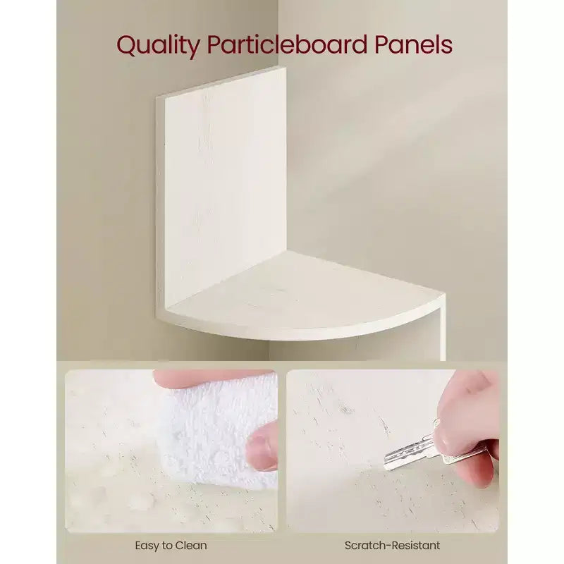 5-Tier Floating Corner Wall Shelf