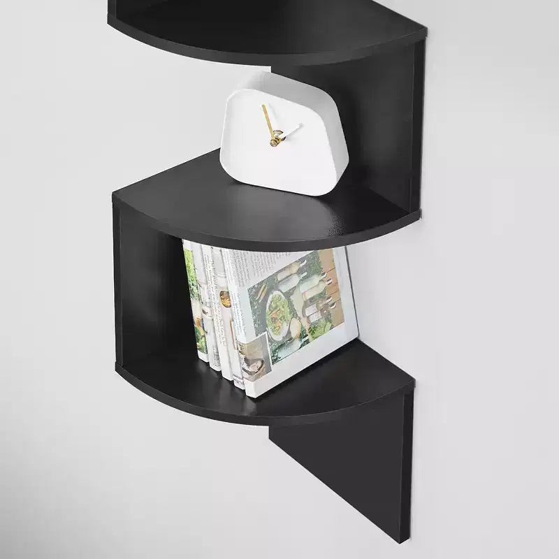 5-Tier Floating Corner Wall Shelf