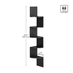 5-Tier Floating Corner Wall Shelf