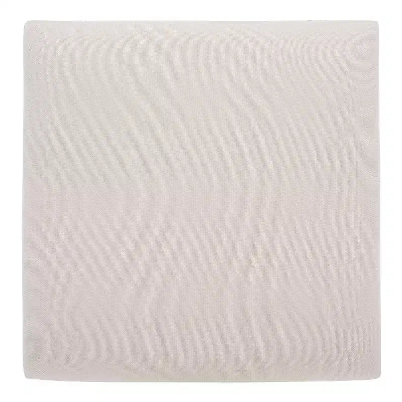 Taupe Upholstered Ottoman with Nailhead Trim