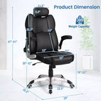Kneading Massage Office Chair Height Adjustable with Flip-up Armrests