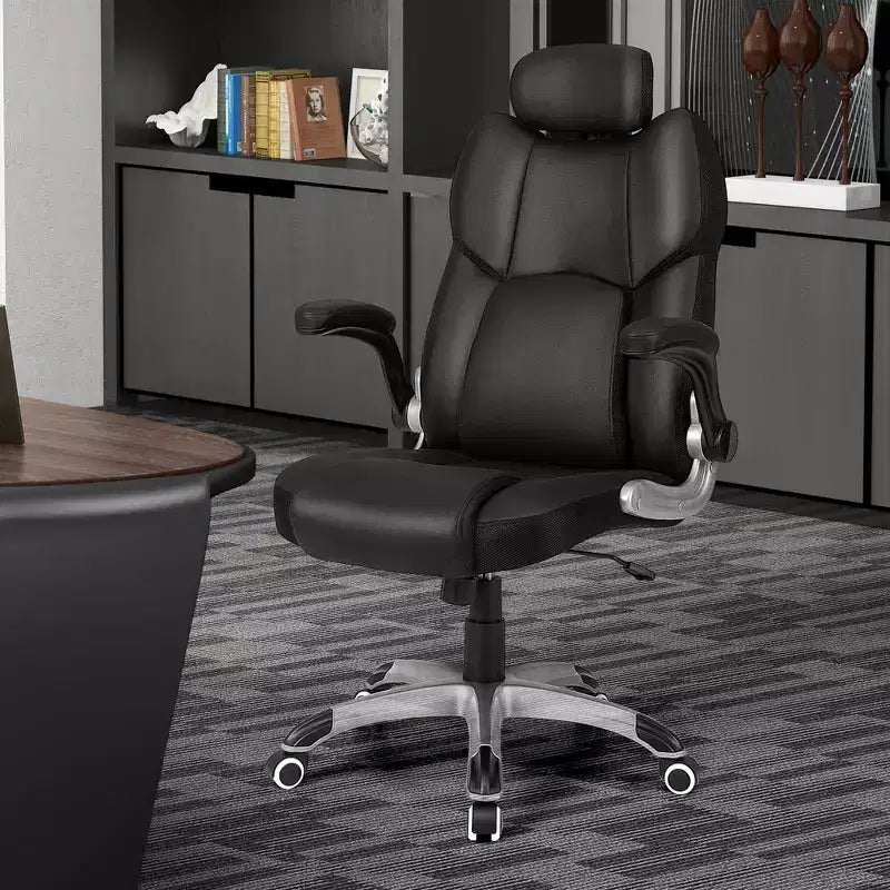 Kneading Massage Office Chair Height Adjustable with Flip-up Armrests