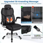 Kneading Massage Office Chair Height Adjustable with Flip-up Armrests