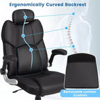 Kneading Massage Office Chair Height Adjustable with Flip-up Armrests