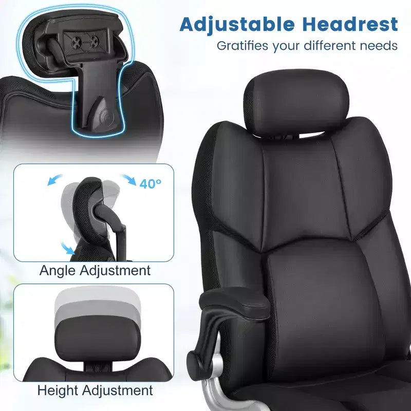 Kneading Massage Office Chair Height Adjustable with Flip-up Armrests