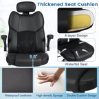 Kneading Massage Office Chair Height Adjustable with Flip-up Armrests