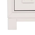 6 Drawer Modern Dresser White with Gold Accents