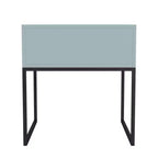 End Table with Storage Drawer and Black Metal Base